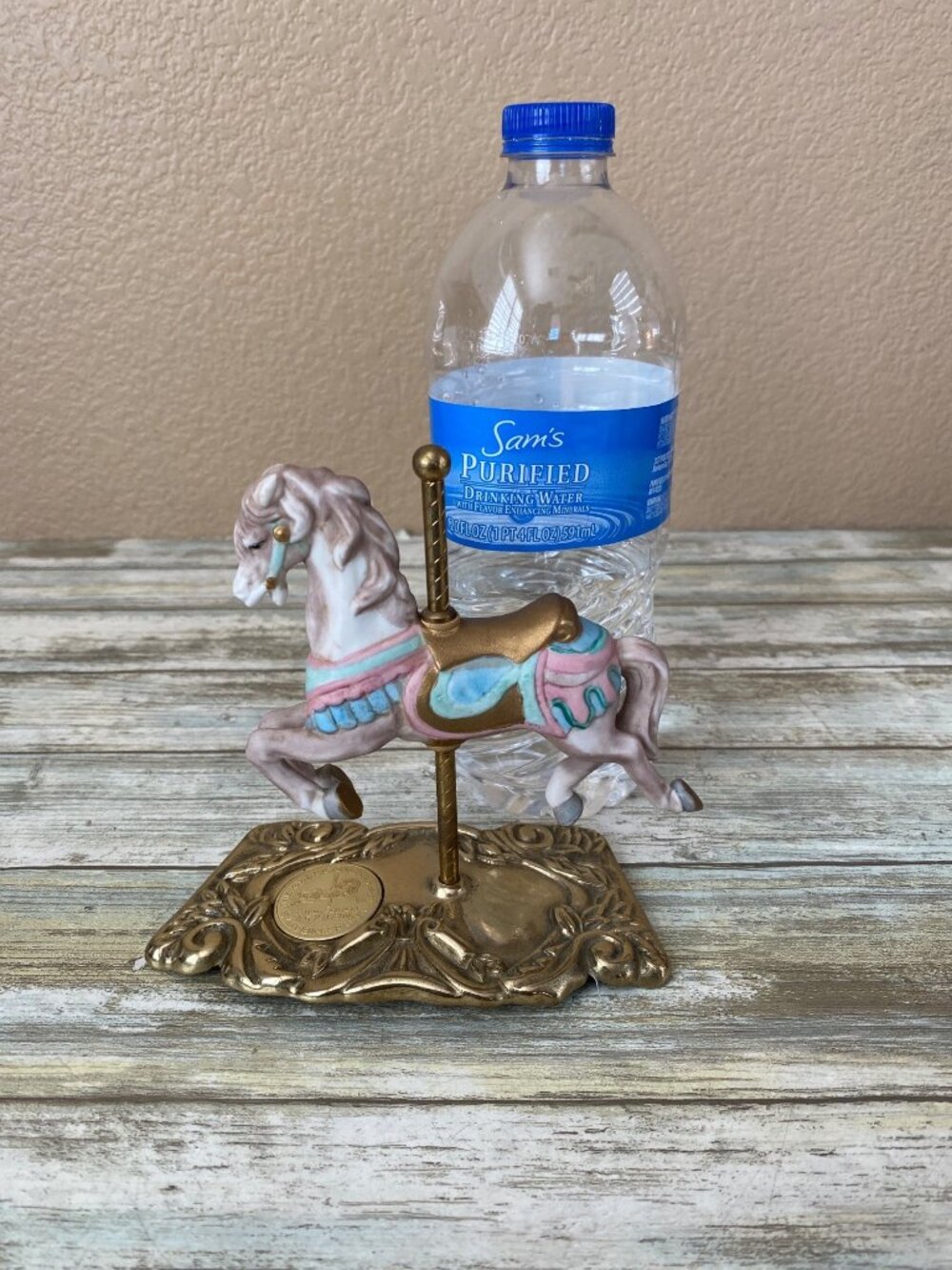 Tobin Fraley Ltd Ed American Carousel Horse Brass Tone w/Coin Inlay 3rd Ed - Picture 2 of 10
